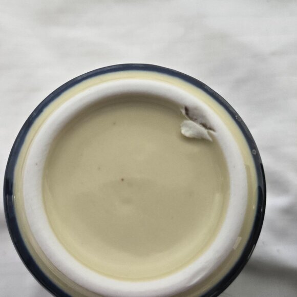 Japanese Yunomi Tea Cups Set‎ 4 Blue Cream Brown Good Hand Painted 3in - Picture 5 of 10